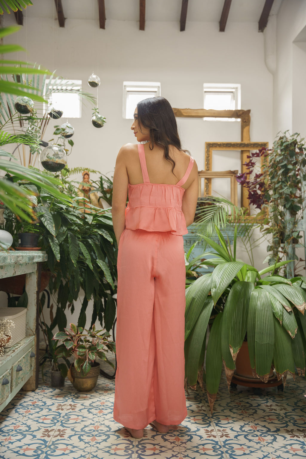 Pijama Sueño Dorado (Coral)